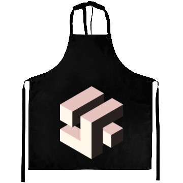 Discover geometric 3D cube design Aprons