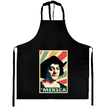Discover Christopher Columbus Merica Vintage Colors Aprons