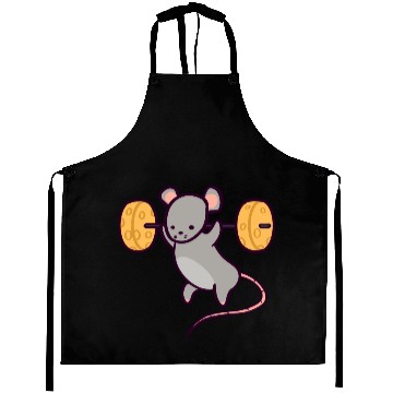 Discover Cute Gym Rat Cheese Squat Aprons