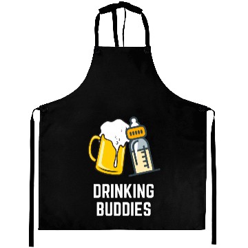Discover Drinking Buddies Dad Son Desgin Aprons
