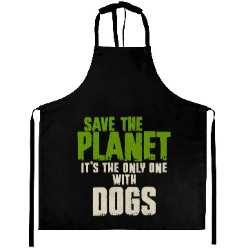 Discover Save The Planet Dog Lover Aprons