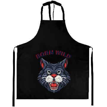 Discover Born Wild Cat lovers Aprons