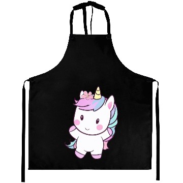 Discover Cute Dancing Unicorn, Joyful Fantasy Design Aprons