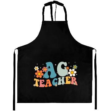 Discover Retro Groovy Agriculture Teachers Squad Back Aprons