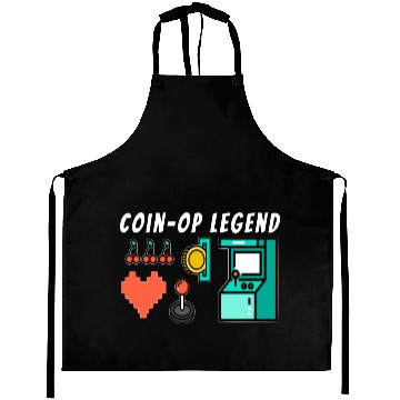 Discover Coin Op Legend Arcade Gaming 80s Retro Gamer Aprons