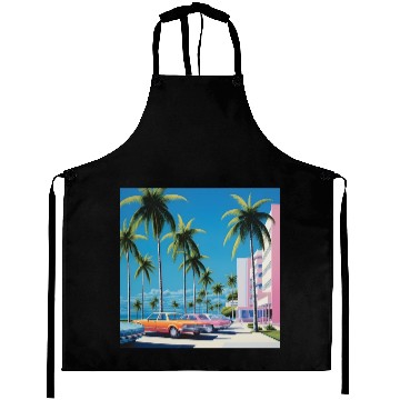 Discover 1980s Miami Beach Retro Hiroshi Nagai Aprons