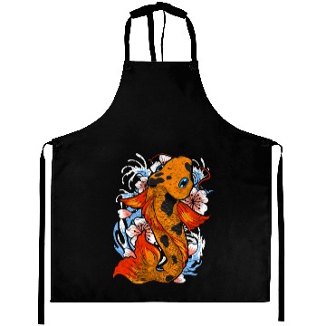 Discover Koi fish farm gift colorful koi carp Aprons