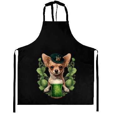 Discover Chihuahua | St. Saint Patricks Day Beer Shamrock Aprons