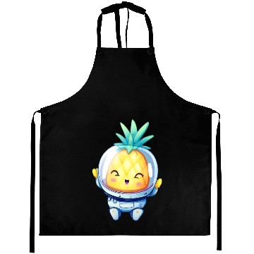 Discover Kawaii astronauts pineapple Aprons