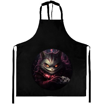 Discover Cheshire Cat Playing Cards Aprons