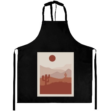 Discover desert sand and sun orange and gray Aprons