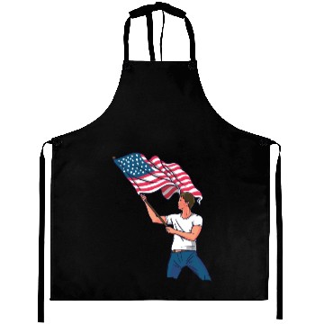 Discover Waving Usa Flag Aprons