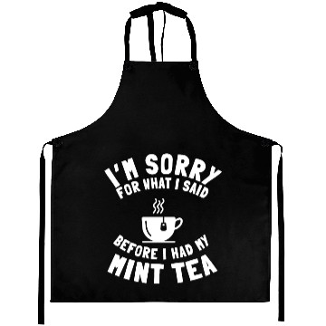 Discover Cool Mint Tea Lover Saying Aprons