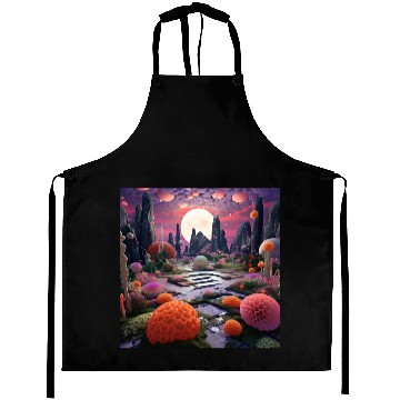 Discover Visually Pleasing Moonlight Coral [Surreal Aesthet Aprons