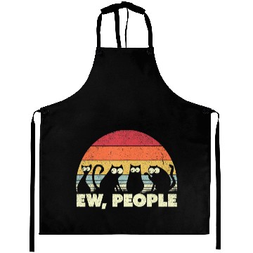 Discover Funny Cat Aprons Retro Style Ew People Aprons