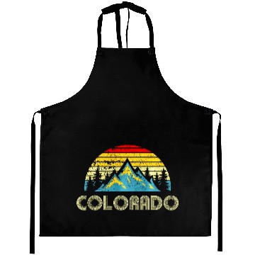 Discover Colorado Vintage Mountains Nature Hiking Aprons