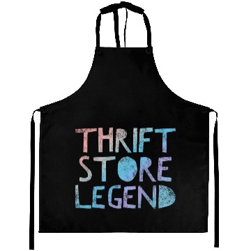 Discover Thrift Store Legend Thrifty Shopper Quote Humor Aprons