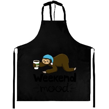 Discover Weekend Mood Sloth Aprons