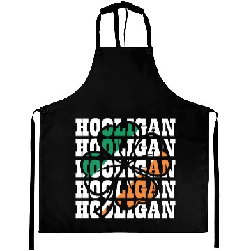 Discover Hooligan Irish Flag Clover Leaf Aprons