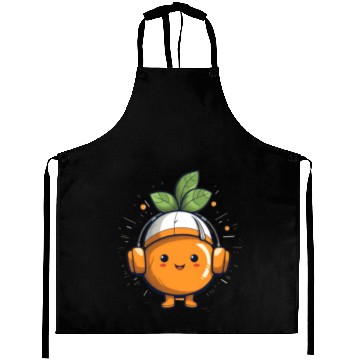 Discover Orange Fruit Fruitarian Funny Cute Party Music Aprons