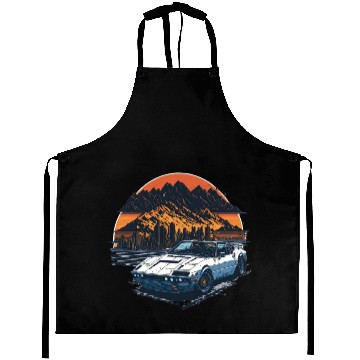 Discover fast car colorful shades Aprons