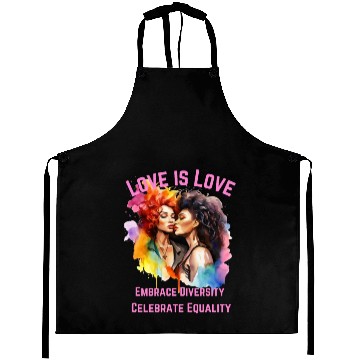 Discover Love is Love Embrace Diversity, Celebrate Equality Aprons