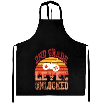 Discover 2nd Grade Level Unlocked Video Game Back To School Aprons