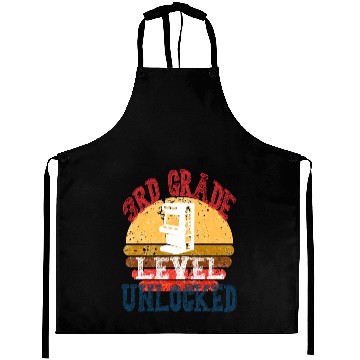Discover 3rd Grade Level Unlocked Gamer First Day Of School Aprons