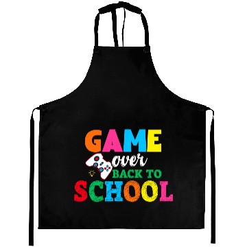 Discover Game Over Back To School Aprons