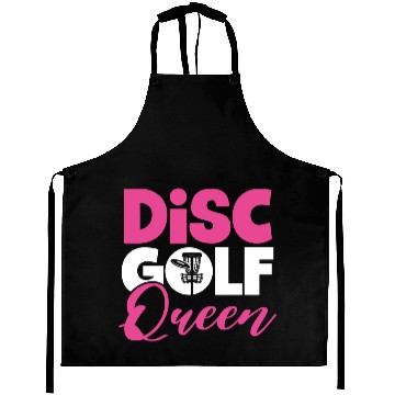Discover Disc golf queen red gift Aprons
