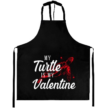 Discover Sea Turtle Tortoise Valentines Day Aprons