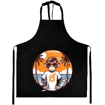 Discover Monkey Cartoon Aprons