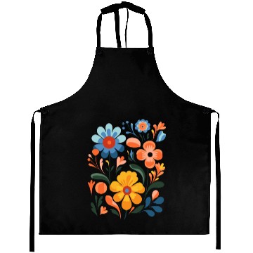 Discover Nature's Nouveau Aprons - Abstract Flower Print -