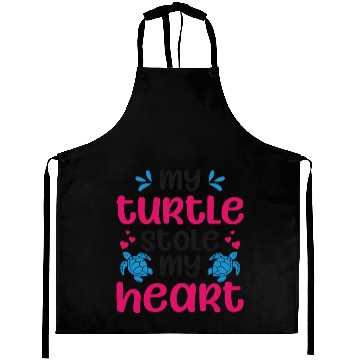 Discover Sea Turtle Tortoise Valentines Day Aprons