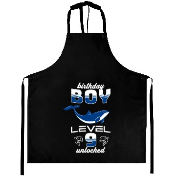 Discover Birthday Boy Level 9 Unlocked Dolphin Lover 9th Aprons