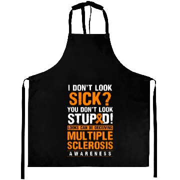Discover Look Stupid Multiple Sclerosis Awareness MS Orange Aprons