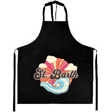 Discover Saint Barthelemy Retro 80s Beach Aprons