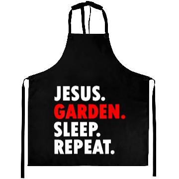Discover Jesus Garden Sleep Repeat - Novelty Hobby Aprons