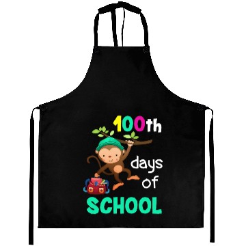 Discover 100 Days Of School Monkey Aprons