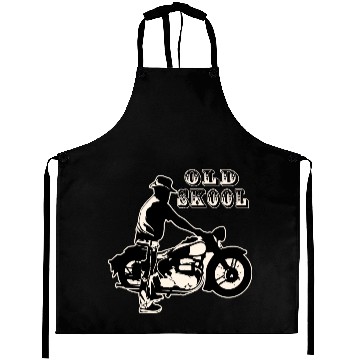 Discover Old Skool Biker ©WhiteTigerLLC.Com Aprons