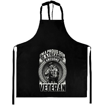 Discover Proud Son Freaking Awesome Veteran Aprons