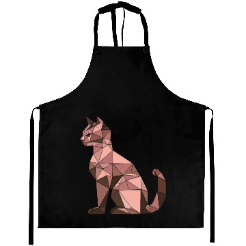 Discover Pink Geometric kitty cat for pet lovers Aprons