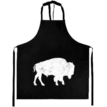 Discover Distressed Buffalo Bison Animal Aprons