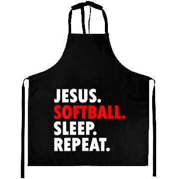 Discover Jesus Softball Sleep Repeat - Novelty Hobby Aprons