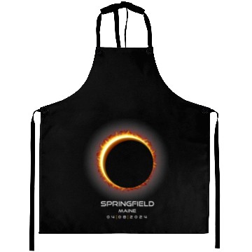 Discover 2024 Springfield Maine Eclipse Memento Souvenir Aprons