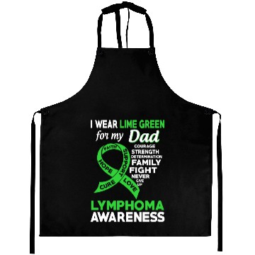 Discover I Wear Lime Green For My Dad Lymphoma Awareness Aprons