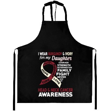 Discover I Wear Burgundy Ivory For My Daughter Head Neck Aprons