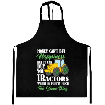 Discover Tractor Happiness Farmer Aprons