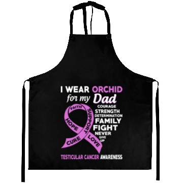 Discover I Wear Orchid For My Dad Testicular Cancer Aprons
