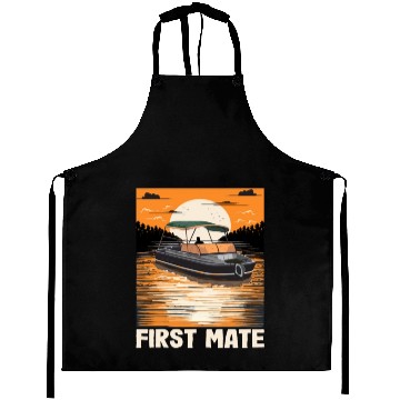 Discover First Mate Motorboating Squad Lake Life Pontoon Aprons